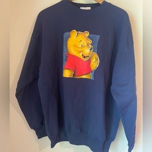 Disney store Winnie the Pooh sweatshirt size L navy blue